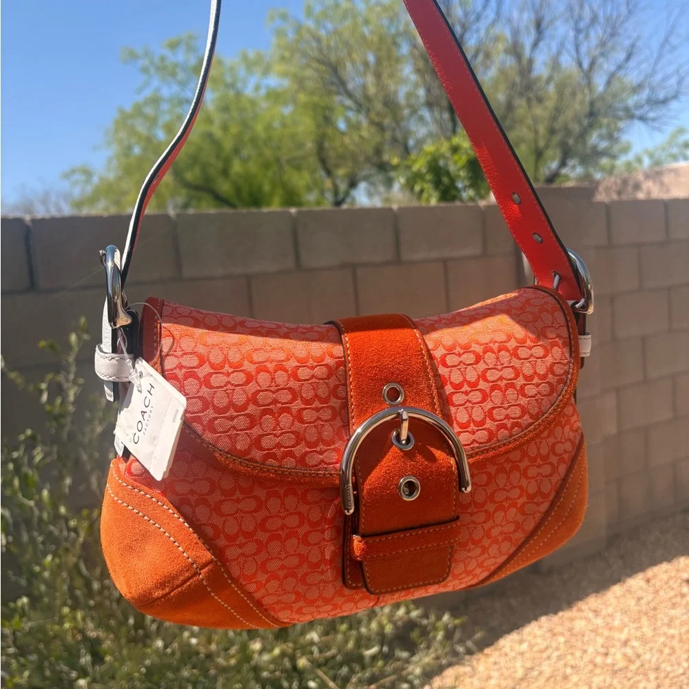 NWT Vintage Coach Orange Women's Bag - Picture 4 of 8
